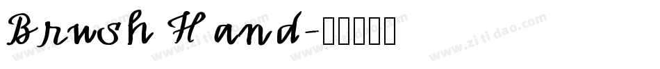 Brush Hand字体转换